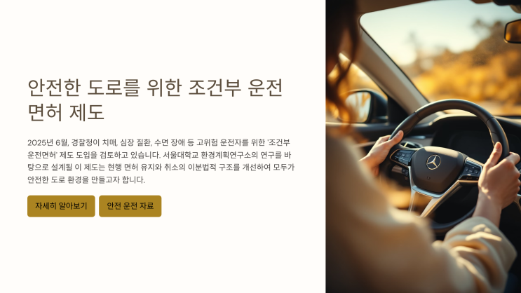 <b>고위험 운전자</b> '<b>조건부 면허</b>' 도입 검토, 무엇이 달라지나?
