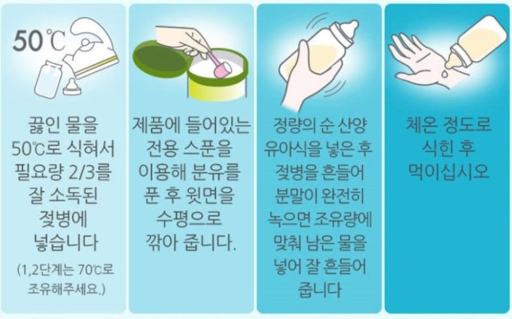  신생아 분유 타는 방법에 대해서