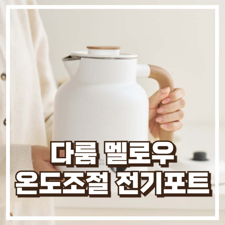  온도조절 가능한 다룸 멜로우 소형 전기포트 추천, 할인가