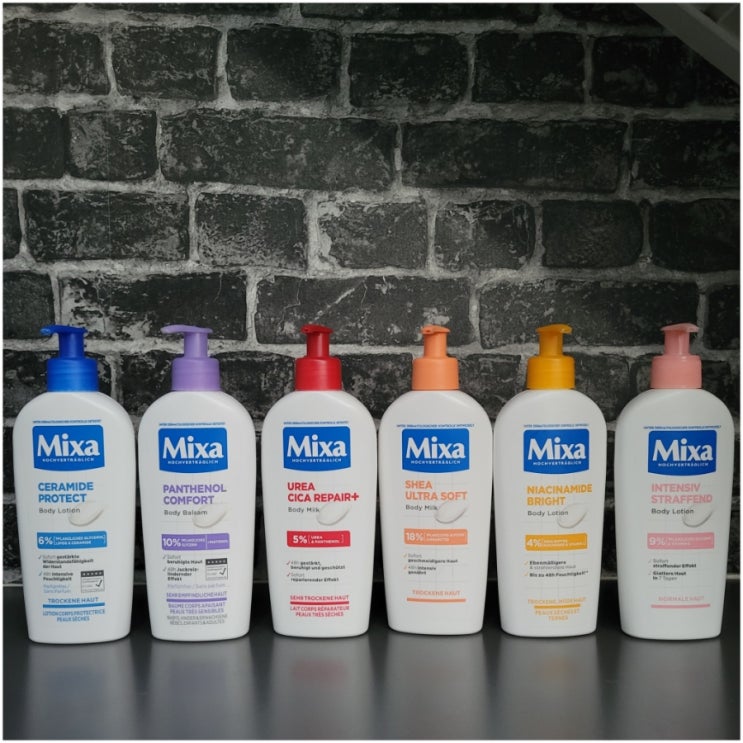  믹사 바디로션 여섯 가지 Mixa