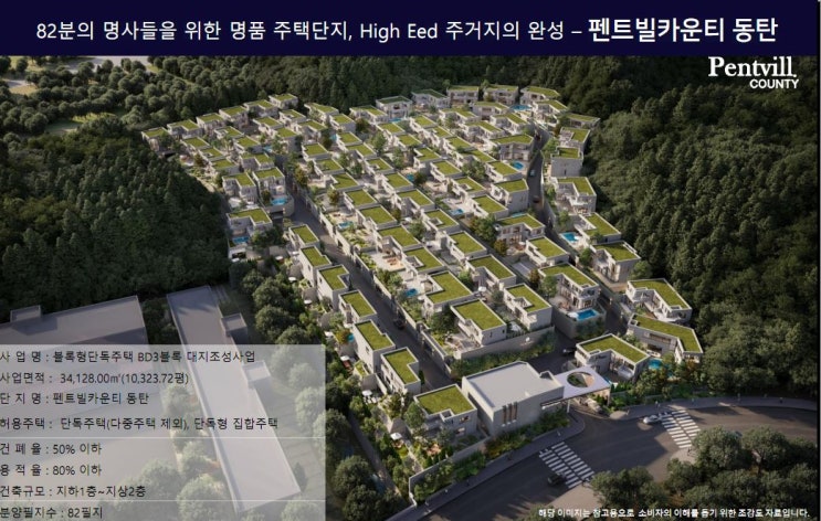 동탄2신도시 신동 BD3 펜트빌카운티 타운하우스 토지 분양