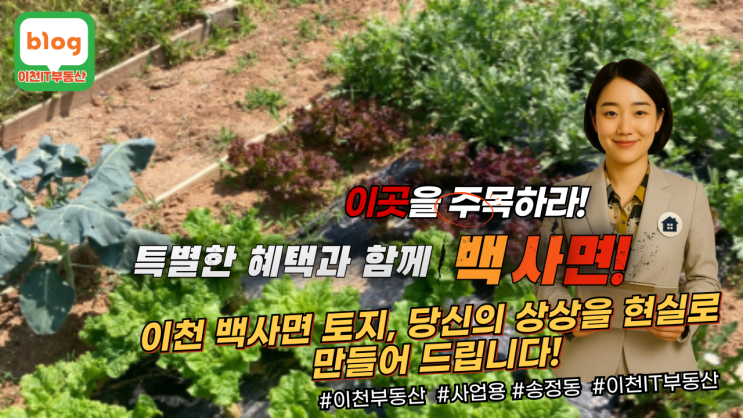  2차선변 [이천 급매 토지] 백사면 내촌리 2,878, 주변 시세 이하의 절호의 기회! 