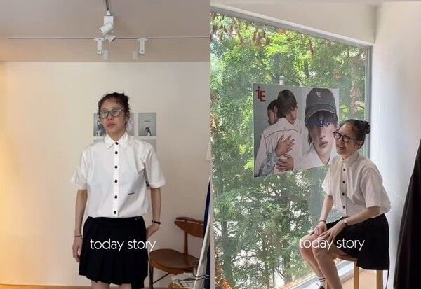  54세 고현정, 부산서 여대생 미모…가녀린 각선미