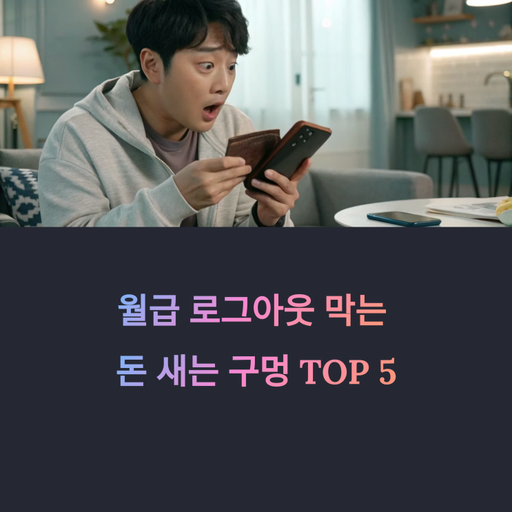  서울 자취생 필독! 월급 로그아웃 막는 돈 새는 구멍 TOP5 전격 해부