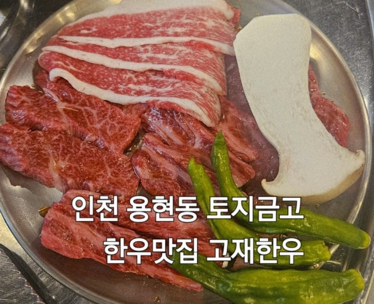  인천 용현동한우맛집 토지금고 고재한우 방문 후기