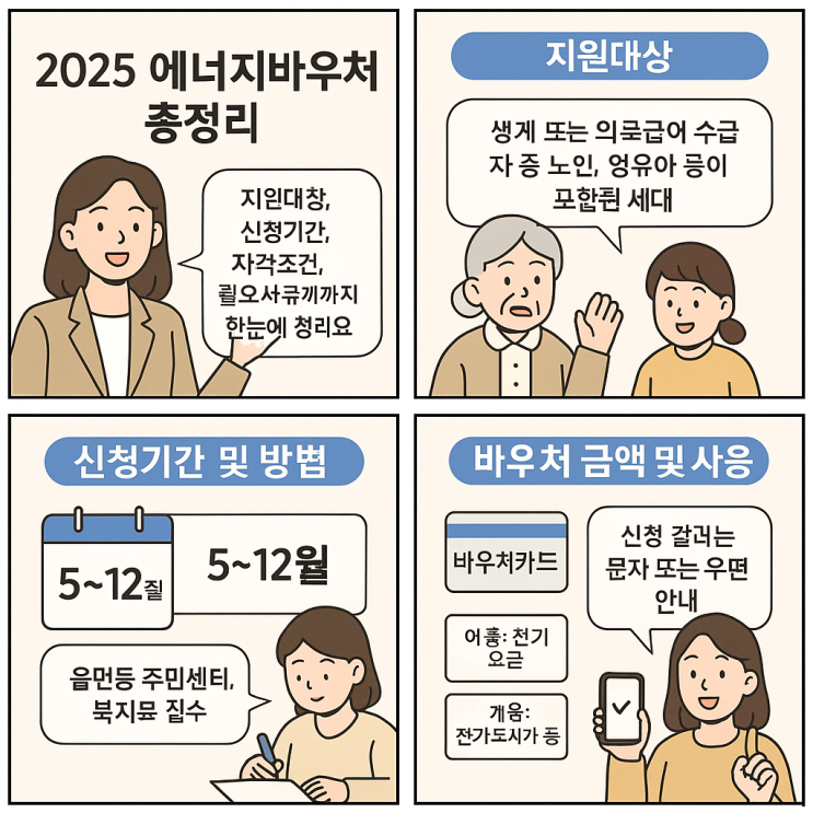  2025 에너지바우처 총정리 (지원대상, 신청기간, 자격조건, 필요서류, 결과 확인까지)