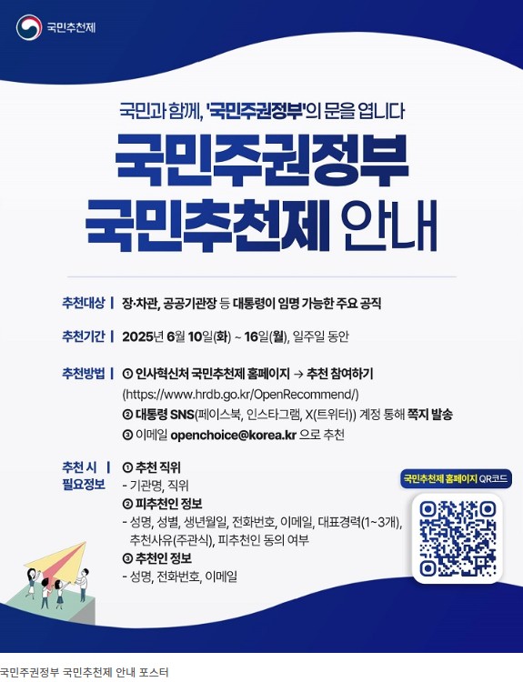  [유익정보]'국민추천제' 대한민국을 이끌어갈 일꾼을 찾습니다.