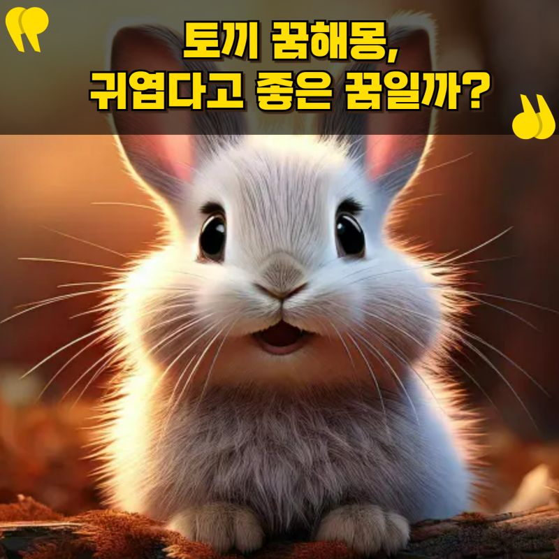 토끼 꿈해몽, 귀엽다고 좋은 꿈일까? 상황별 해석 총정리!