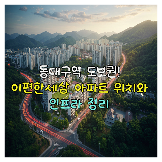  동대구역 도보권 아파트! 이편한세상 입지 및 생활 인프라 완벽 정리