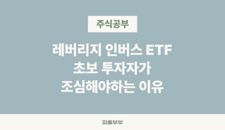  레버리지 인버스 ETF 뜻 위험성
