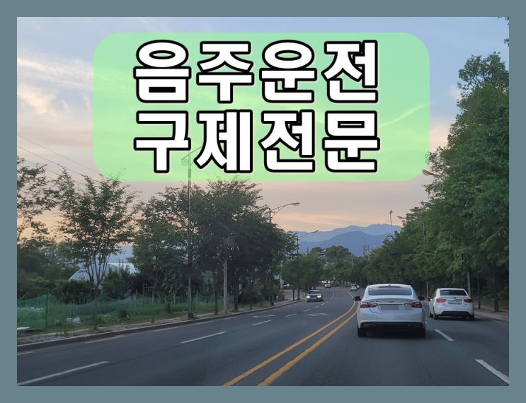 음주운전대물사고 면허구제 방안은 무엇