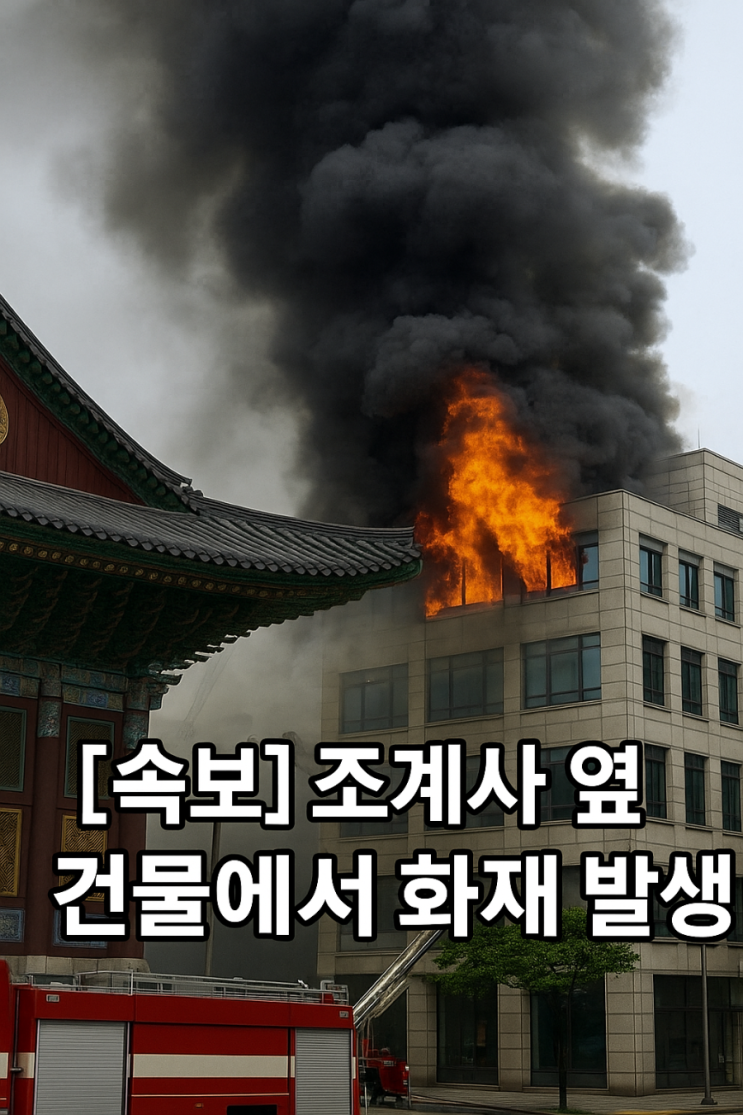 <b>조계사</b> 대웅전 옆 한국불교역사문화<b>기념관</b> 건물에서 <b>화재</b> 발생!... 