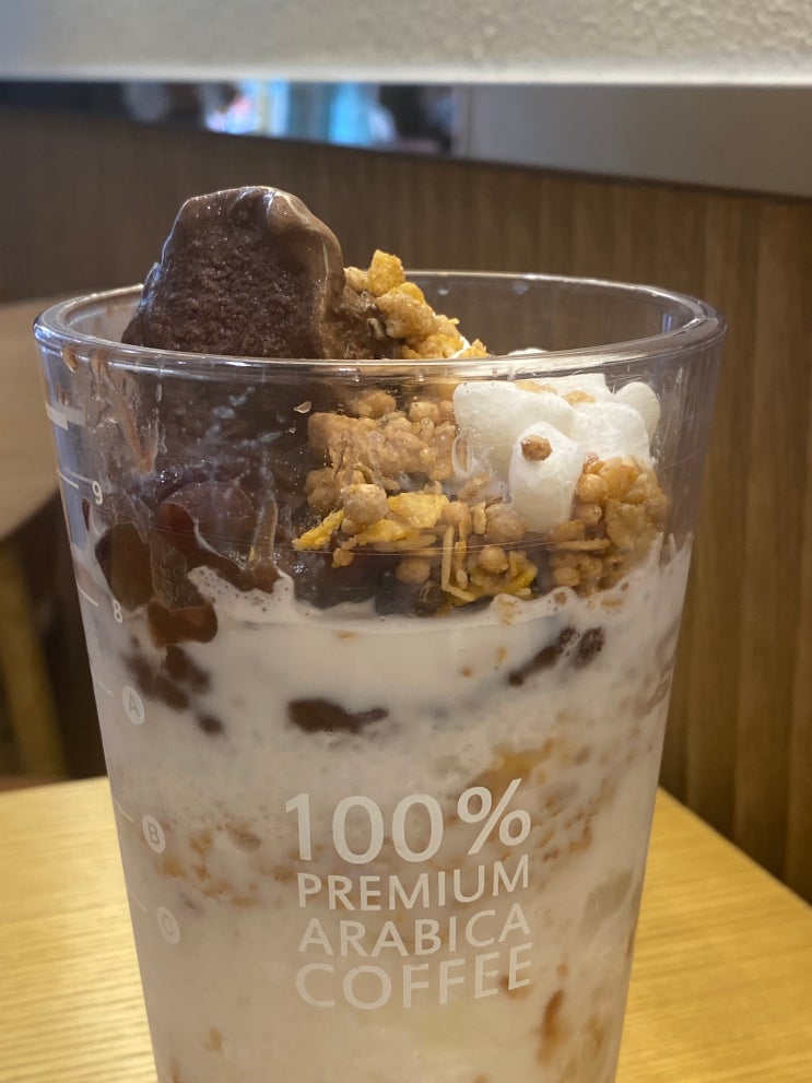  메가커피 메뉴 팥빙수 맛집 메가커피 팥빙 파르페 맛 리얼후기