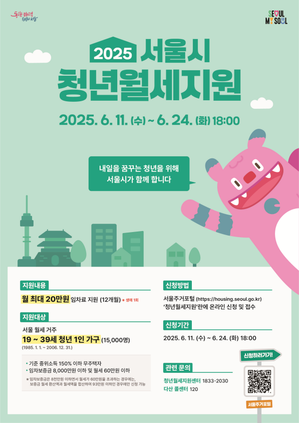  서울시 무주택 청년 주목… 월 20만 원, 1년간 지원받을 기회 [한국철도일보]
