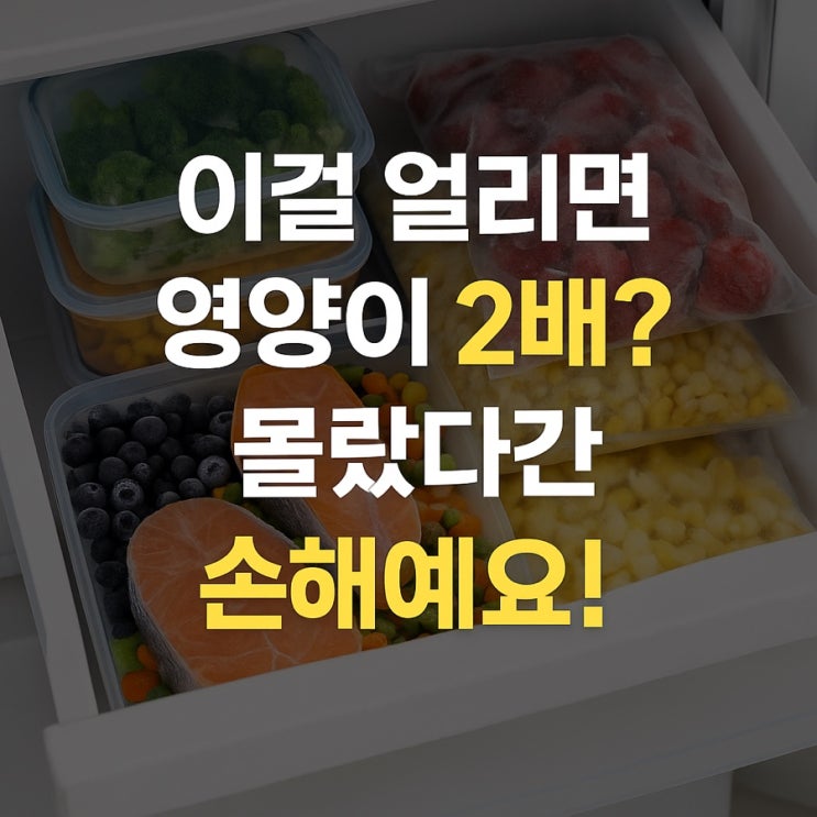  몰라서 안 먹었다면 지금부터 얼리세요!10가지