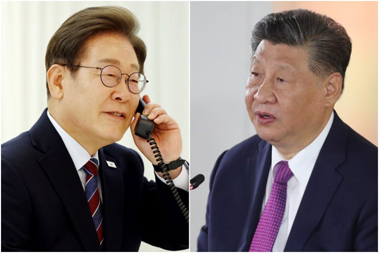 이재명 대통령, 시진핑과 <b>통화</b>…“<b>한중</b> 관계 더 깊게, 더 넓게”