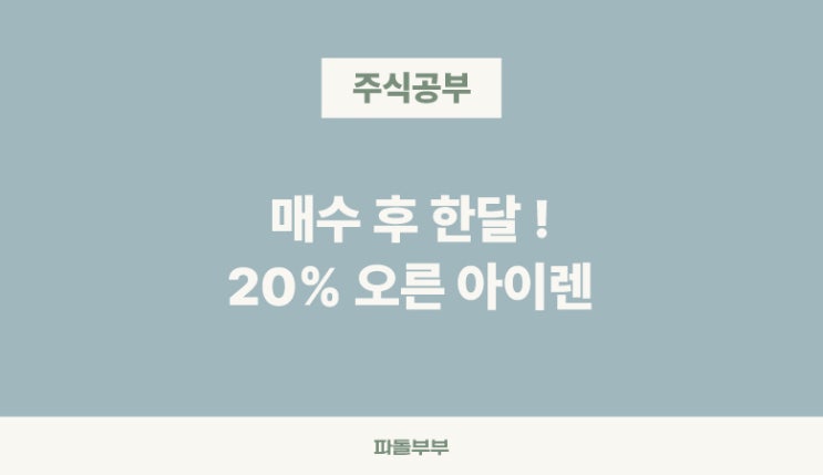  아이리스 에너지(IREN) 매수 후 25% 상승