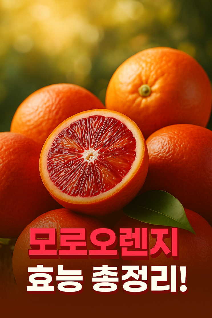  모로오렌지 효능 총정리!성분부터 섭취 방법까지 알려드려요 :)