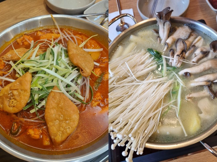  시흥대야역 맛집 정닭도리탕 국물 닭도리탕, 버섯 백도리탕