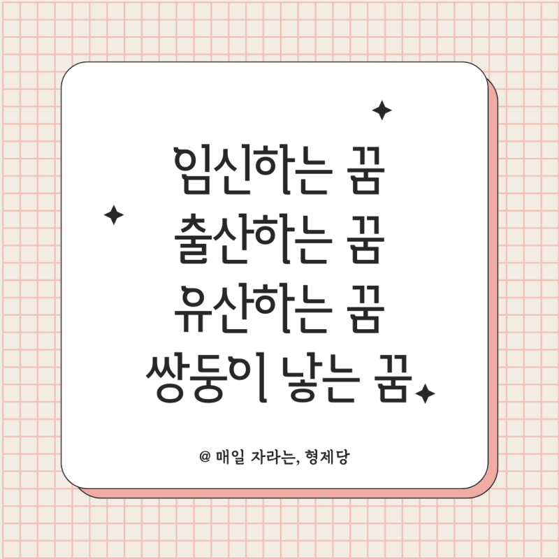 임신하는꿈 출산하는꿈 유산하는꿈 꿈해몽 어떤 의미일까?