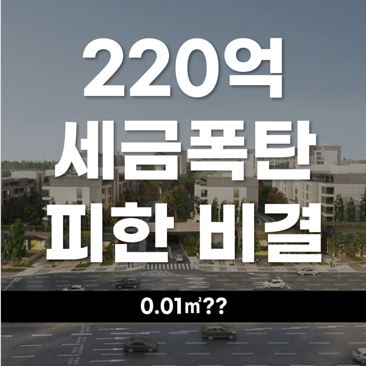  220억짜리 집, 세금 폭탄 피한 비결은 단 0.01?