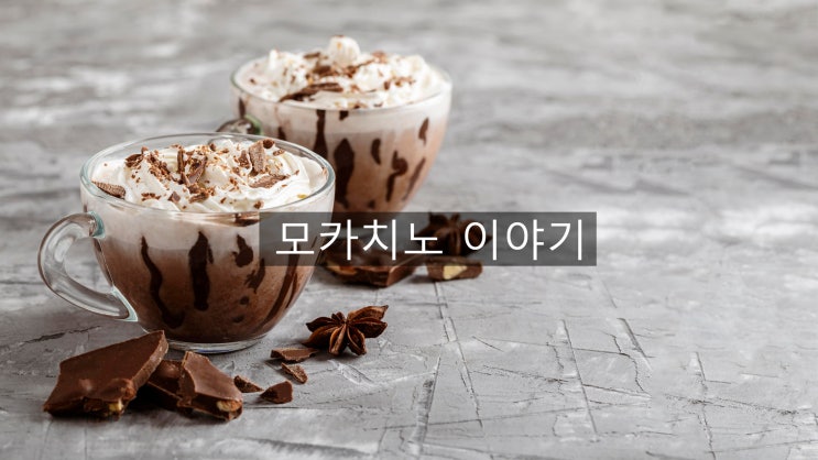 초코 소스를 듬뿍 넣은 카푸치노 모카치노 이야기~~
