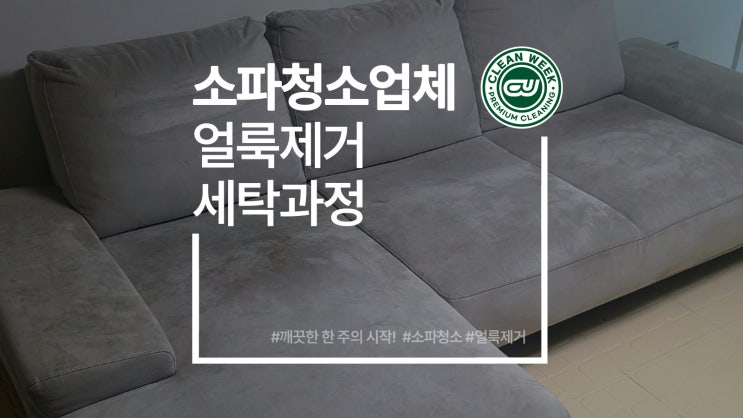  신도시 아쿠아클린 패브릭 카우치 쇼파 얼룩 오염 세탁 소파청소업체