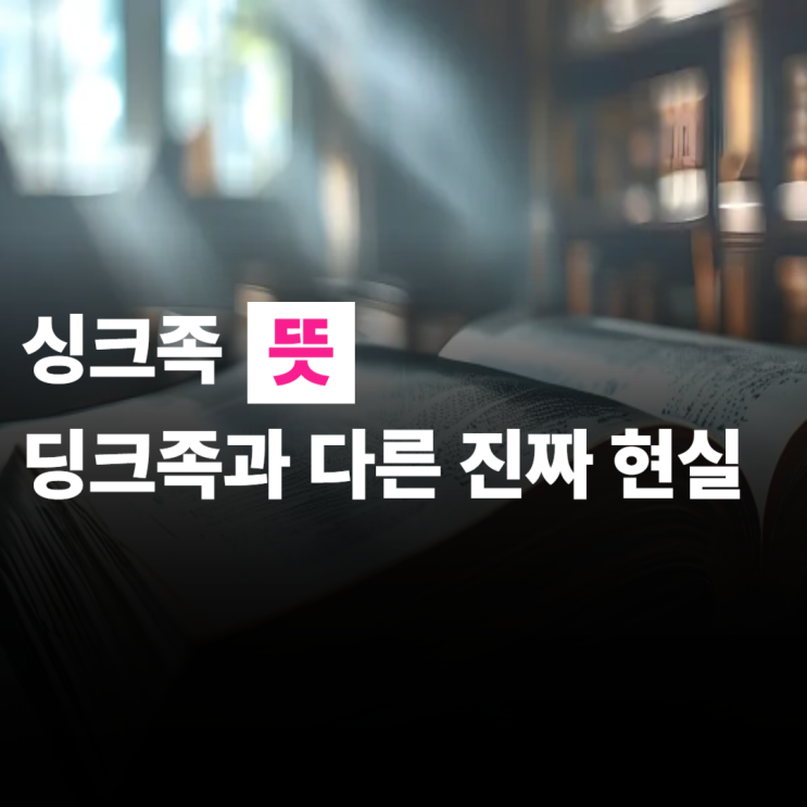  싱크족 뜻 완벽정리 딩크족과의 결정적 차이