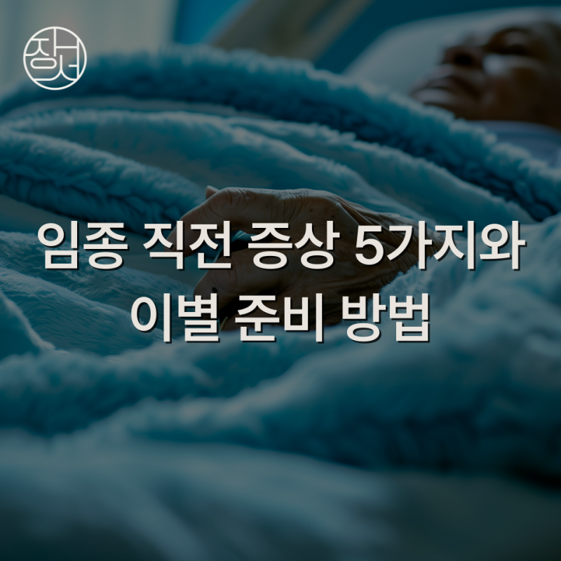 임종 직전 증상 5가지와 현실적인 이별 준비 방법(섬망, 청색증 등)