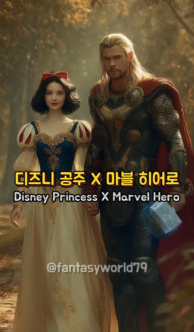 <Ai영상-Fantasyworld79> 디즈니공주x마블히어로 Disney Princess X Marvel Hero <Ai영상-Fantasyworld79> 디즈니공주x마블히어로 Disney Princess X Marvel Hero