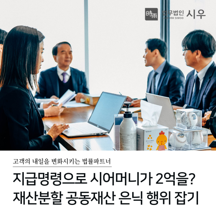  지급명령으로 시어머니가 2억을? 재산분할 공동재산 은닉 행위 잡기