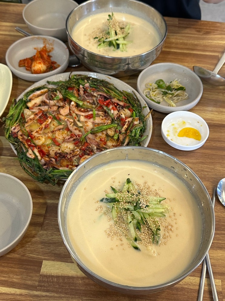  광주근교 나주 점심 맛집 해물파전 맛있는 이민창 칼국수