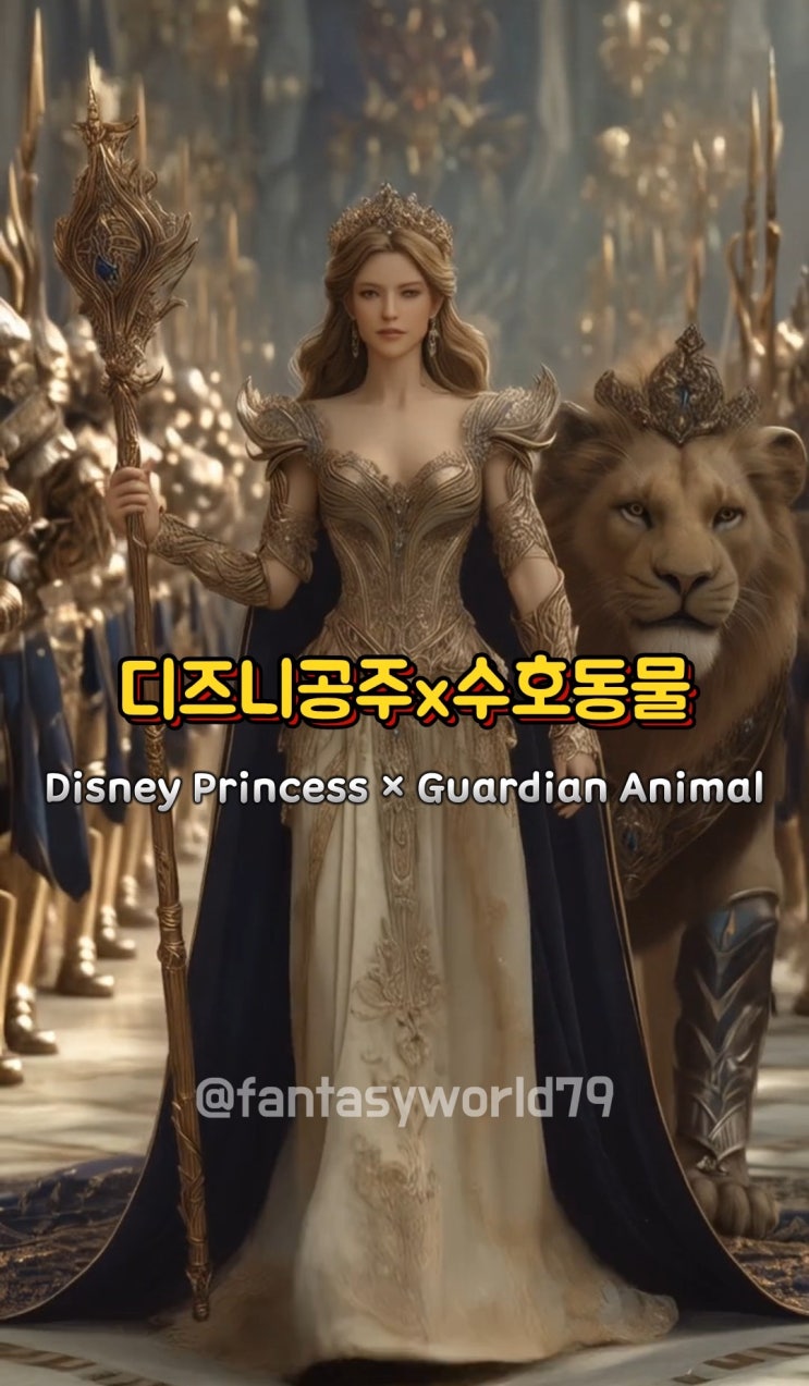 <Ai영상-Fantasyworld79> 디즈니공주x수호동물 Disney Princess × Guardian Animal <Ai영상-Fantasyworld79> 디즈니공주x수호동물 Disney Princess × Guardian Animal