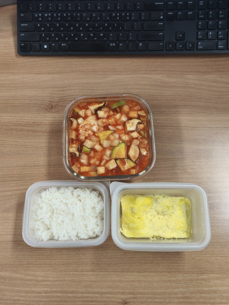  [오늘의 점심]순두부그라탕, 유기농백미밥, 부드러운 계란찜