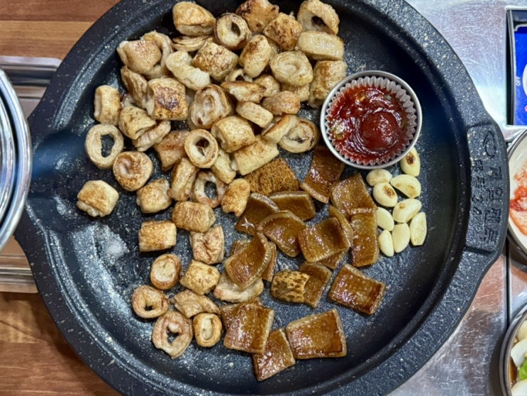  천안두정동 장대포연탄불고기 재방문 후기 / 막창구이 껍데기구이 열무비빔국수 맛집
