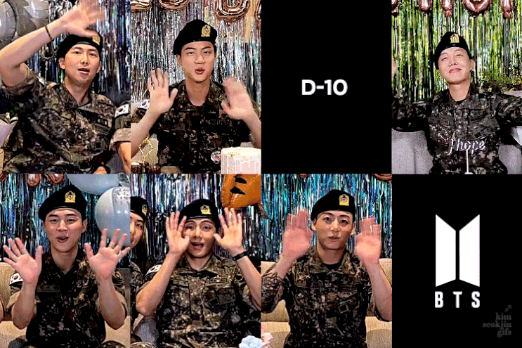 <b>방탄소년단 완전체</b>까지 D-10 RM, V, 지민, 정국 전역... 