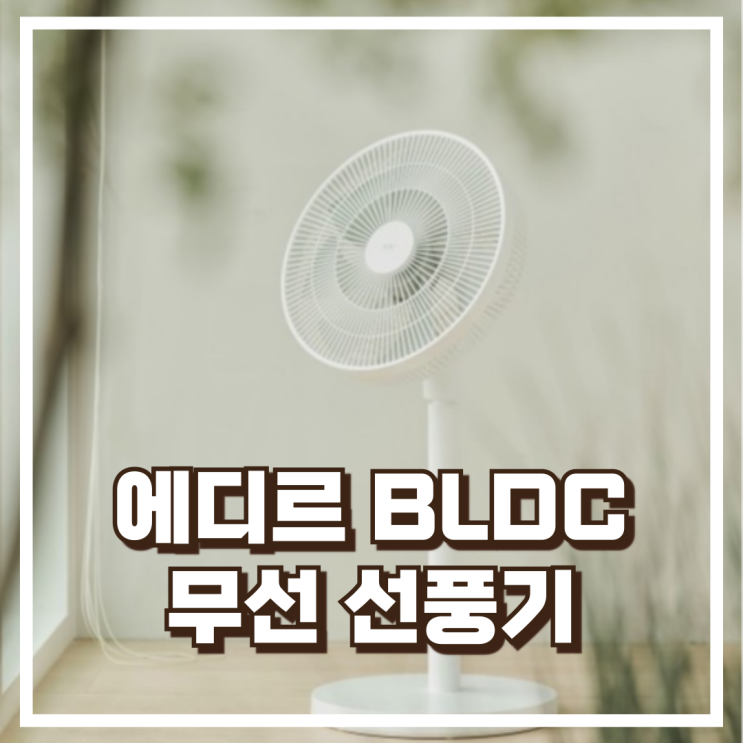  에디르 BLDC 무선 리모컨 저소음 선풍기 리뷰, 혜택가