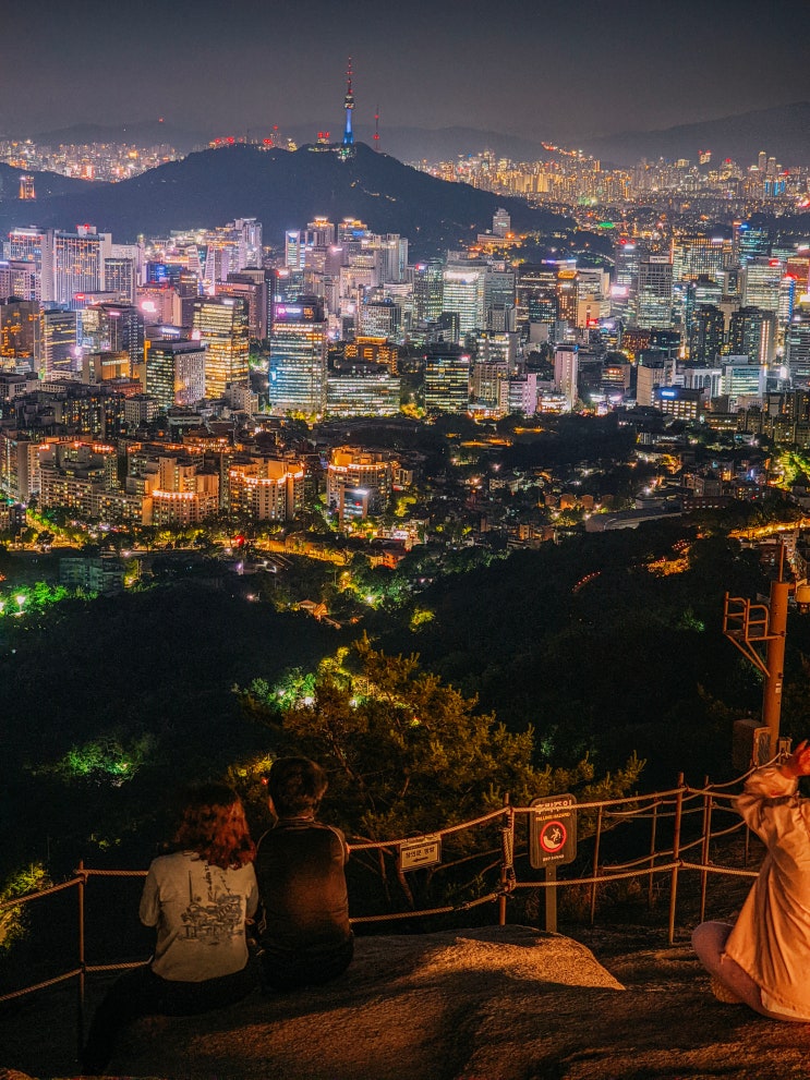  인왕산 정상에서 보는 서울의 일몰과 야경(주차, 난이도, 경복궁 등산코스)