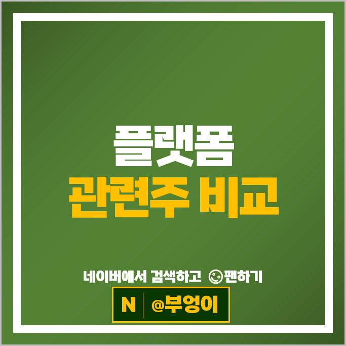 플랫폼 관련주 하이브 네이버 주가 솔트룩스 핑거 우리기술투자 카카오 주식