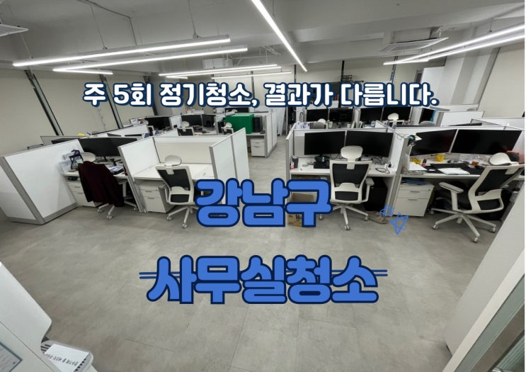  눈에 보이지 않는 차이, 강남구사무실청소 주5회로 해결하세요