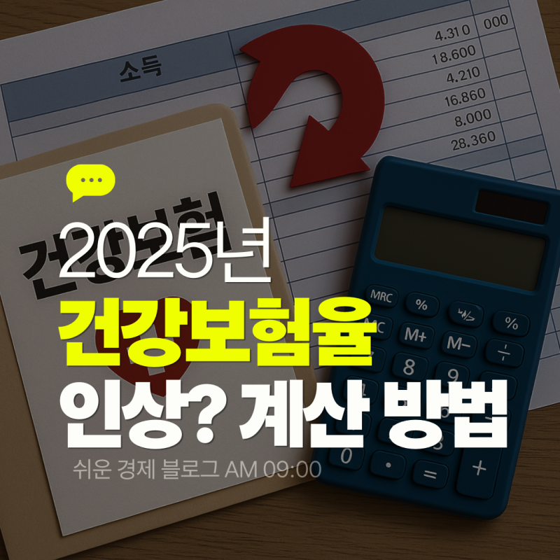 2025년 건강보험율 인상율 계산방법 정리