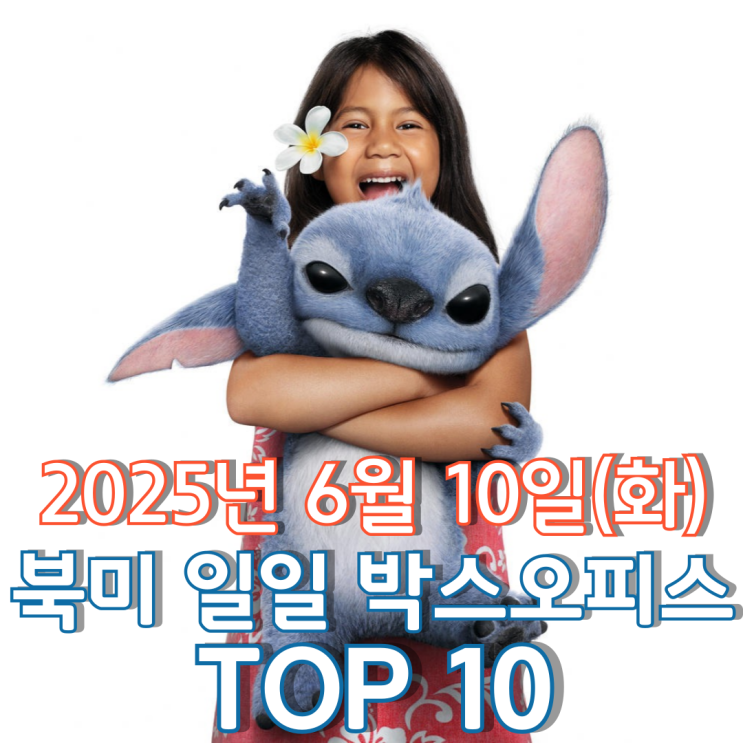 [북미 박스오피스] 일일 TOP 10 - 2025년 6월 10일(화)