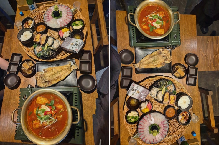  제주에서 꼭 맛봐야 할 조천읍해물라면갈치조림! 바닷골 제주함덕본점에서 신선한 해산물 경험하기