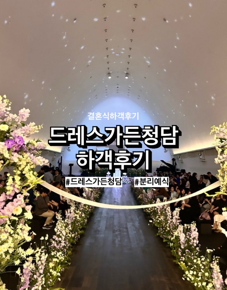  드레스가든 청담 하객 후기 (강남 어두운홀, 드레스가든 위치, 코스요리)