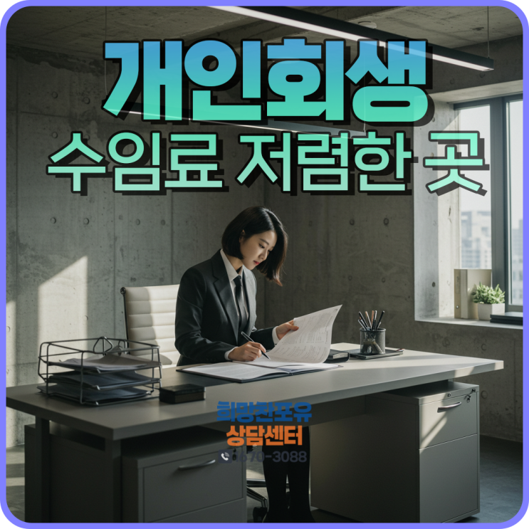 광명 개인회생 법무사 수임료 저렴한 곳 추천