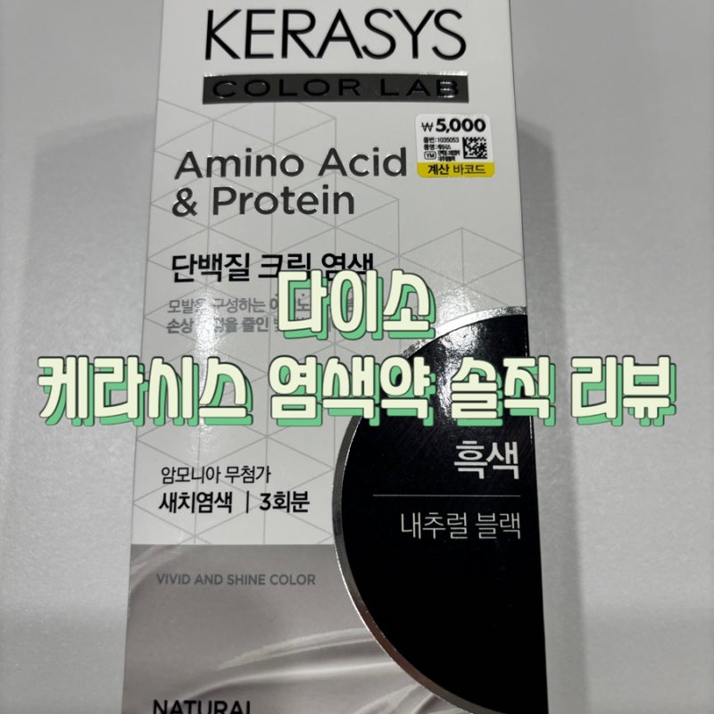 다이소 셀프 염색약 후기 – 케라시스 단백질 크림 염색 직접 사용 리뷰 남편 젊은남자 만들....