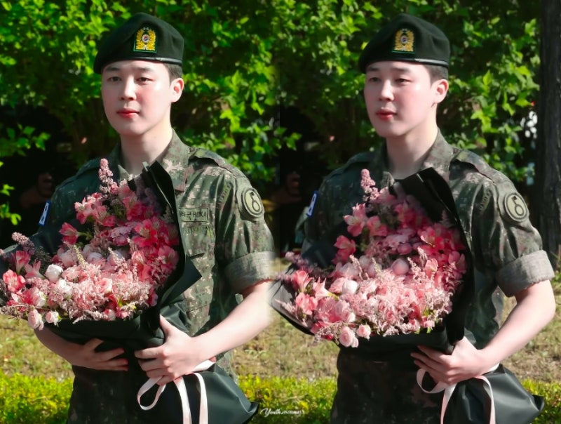 BTSジミン: まるで映画の登場人物のような君！軍隊除隊式を終えた姿