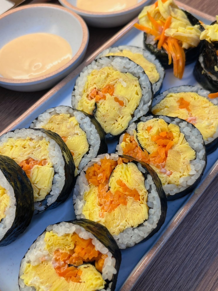  계란+명란 조합 최고! 서여의도 삼청당 김밥 솔직 후기