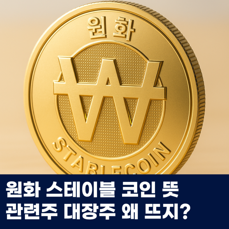  원화 스테이블 코인 뜻 관련주 대장주 왜 뜨지?