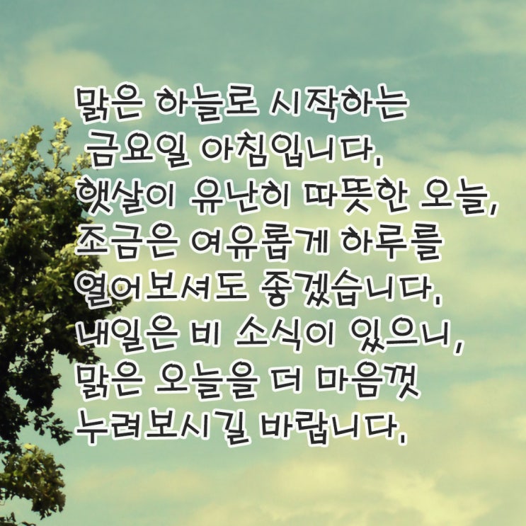  6월 금요일 아침인사말